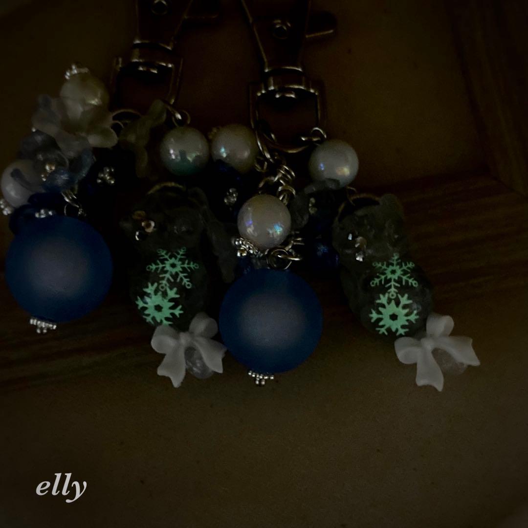 【sawasawa様】1569.天然石　琉球ガラス　雪の結晶　とびつき猫　レジン