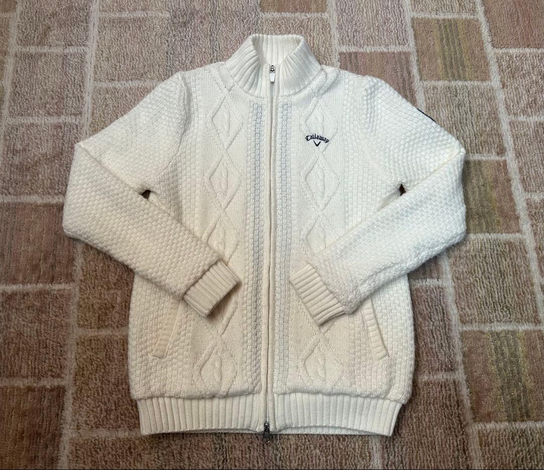 【未使用級】キャロウェイ Callaway ニット ダブルジップ ブルゾン S