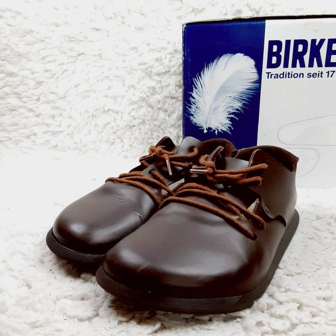未使用級箱付 24㎝◎Birkenstock 革靴 茶 モンタナ 箱付き