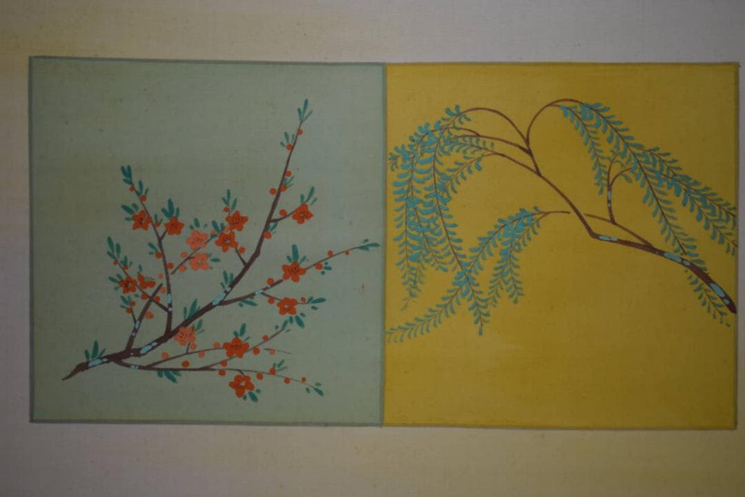 不詳/作者不詳/雛図/桐共箱付/布袋屋掛軸HH-974