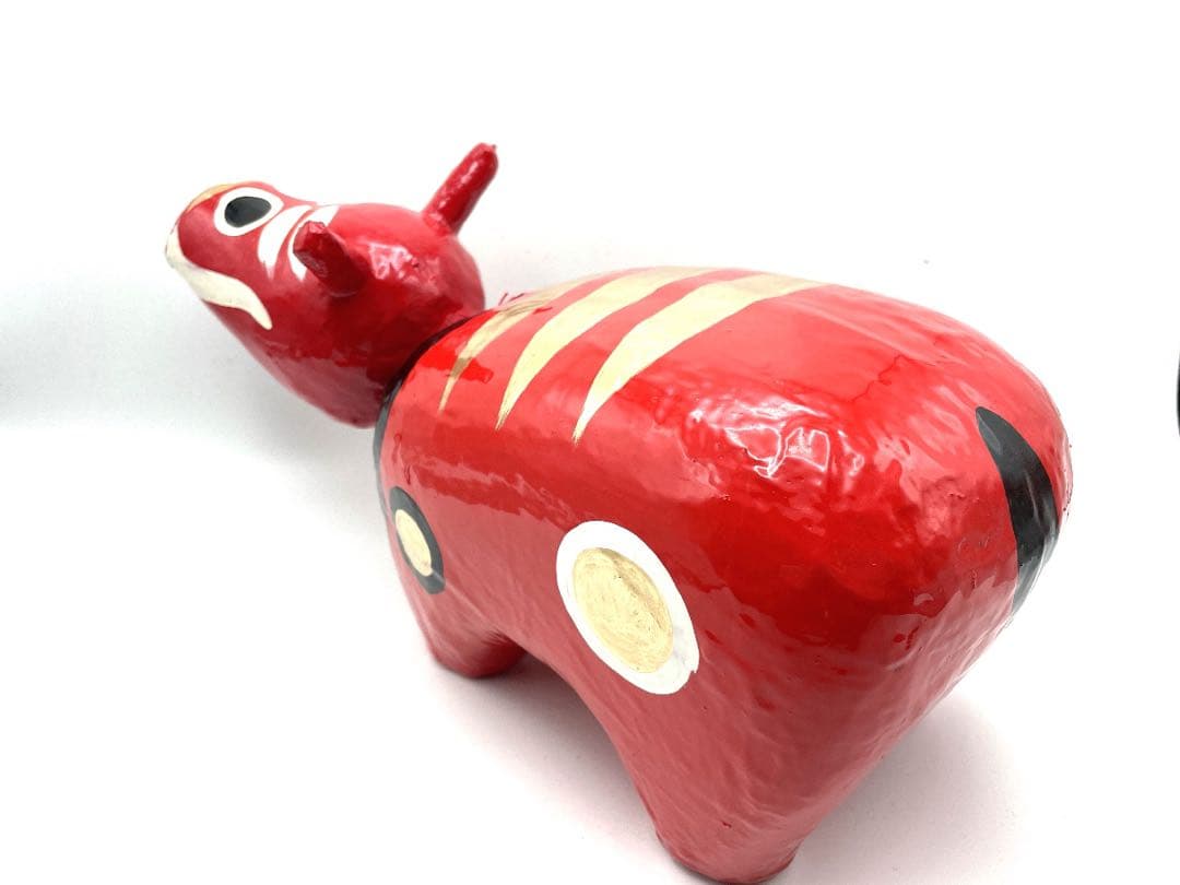 赤べこ　手作り　張子　希少品　8号　特大