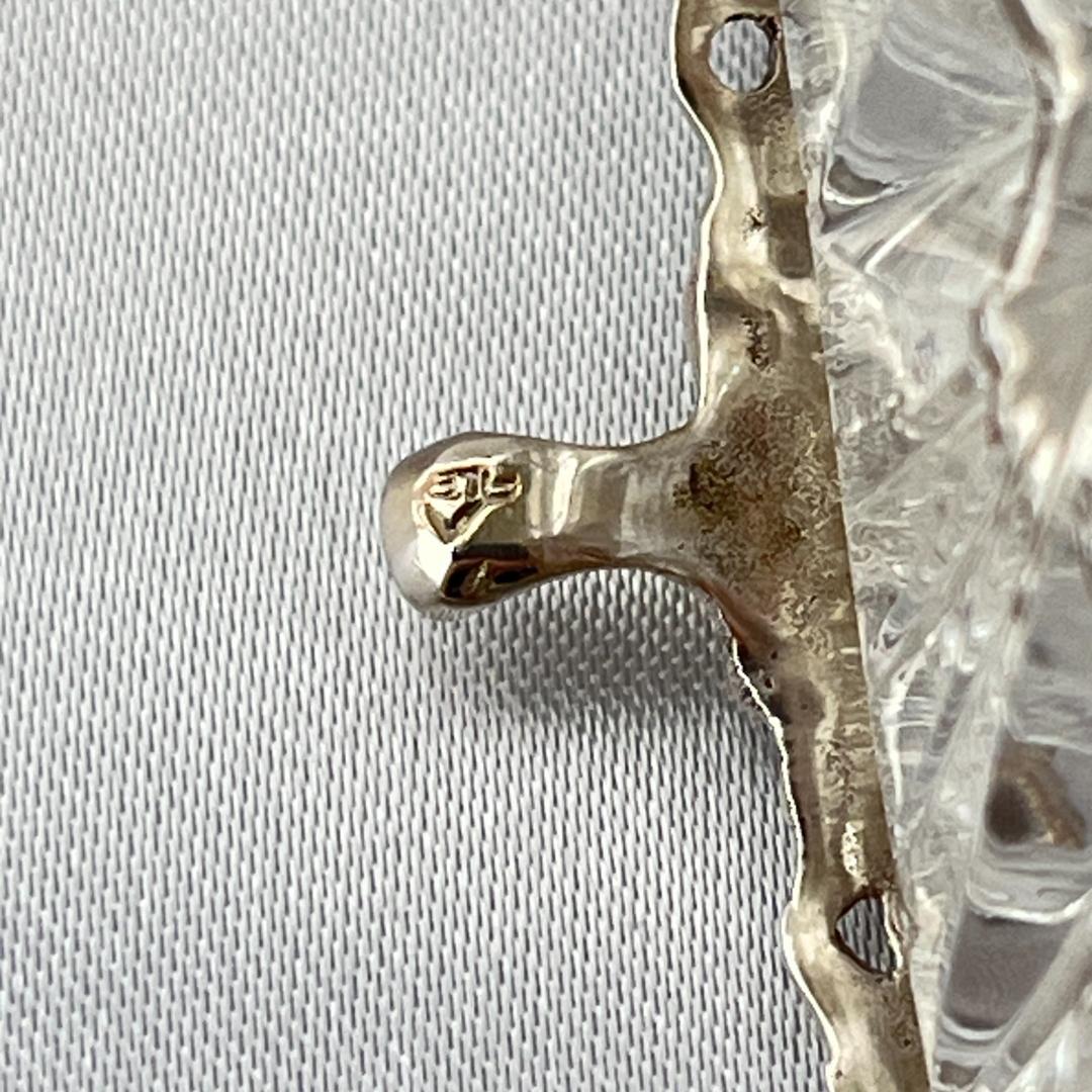 【ALBO】【純銀 / ガラス】天使と薔薇 オーバルのオーナメント 16.5cm