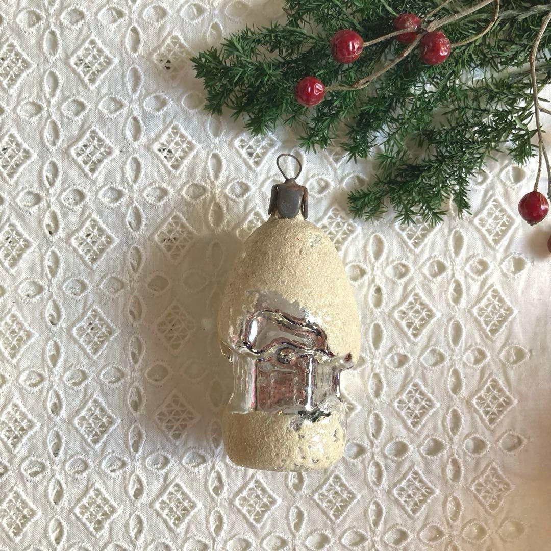 ツリー型ボックス入りアンティークガラスクリスマスオーナメント18個セット【A】大