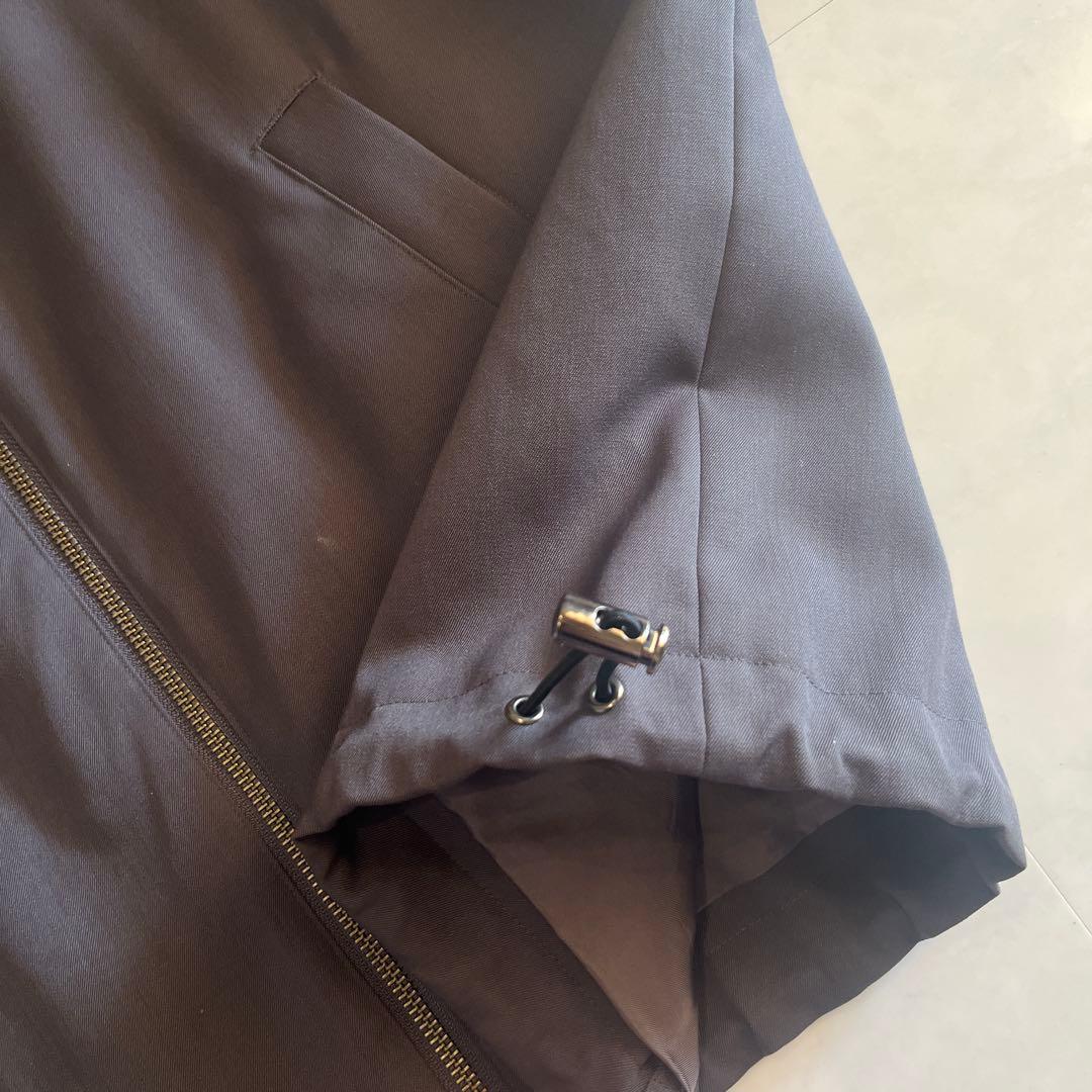 UJOH グレー ダブルジップベスト