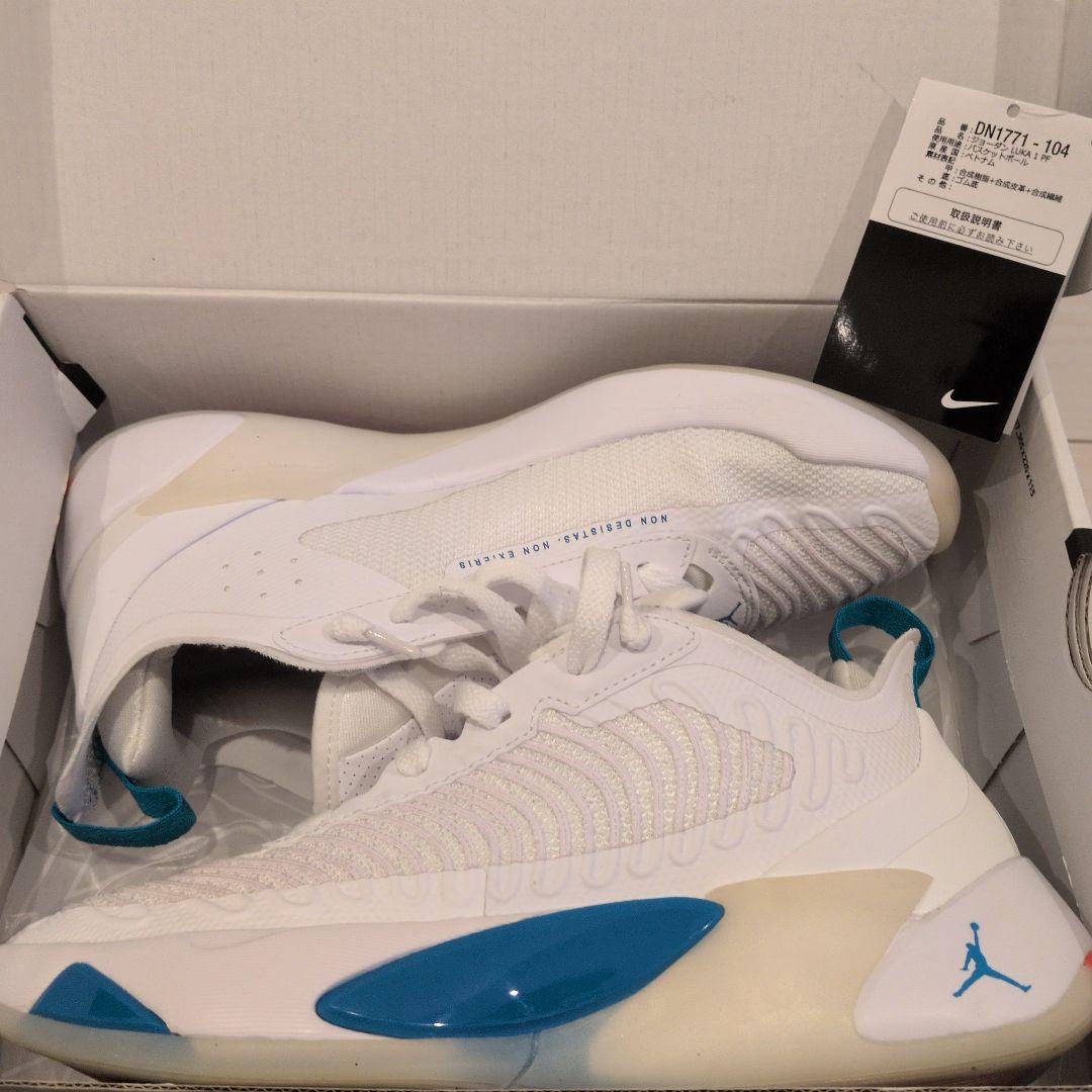 ナイキ ジョーダン ルカ 1 PF ホワイト/ネオ ターコイズ 26cm