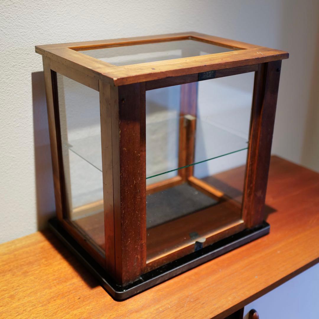 30s〜アンティークガラスショーケース 飾り棚 アメリカ製 2段式
