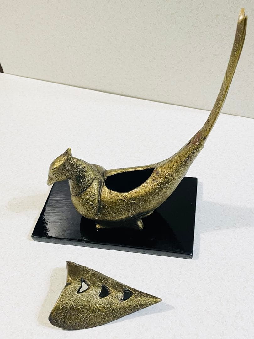 日本工芸会正会員 菊地熊治 作 山形県産 雉（きじ）香炉 共箱・略歴紙付 未使用