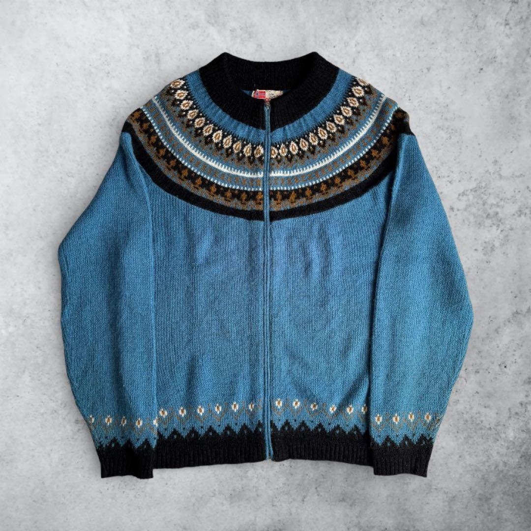 50's-60's REVEREノルディック柄 ニット ヴィンテージ L