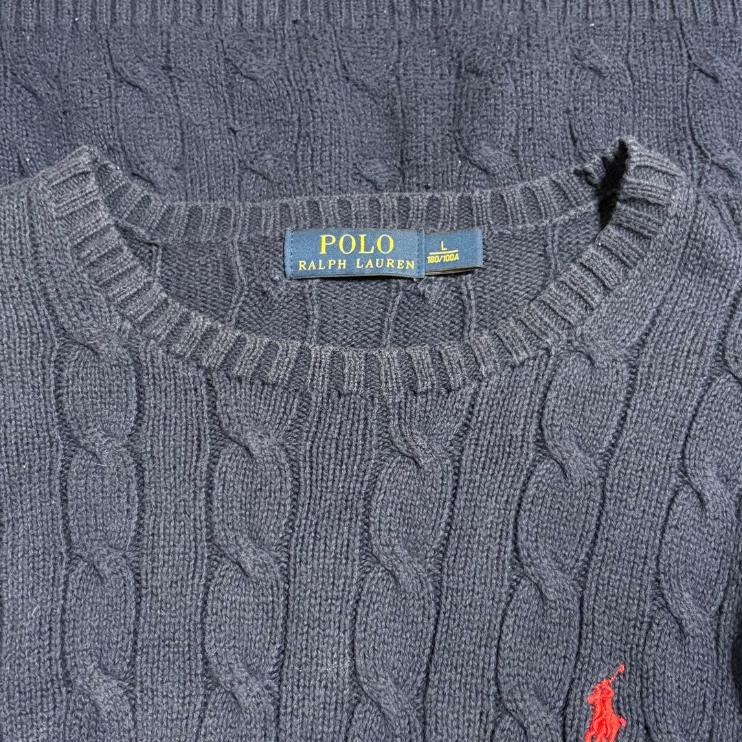 POLO RALPH LAUREN コットンケーブルニット Lサイズ
