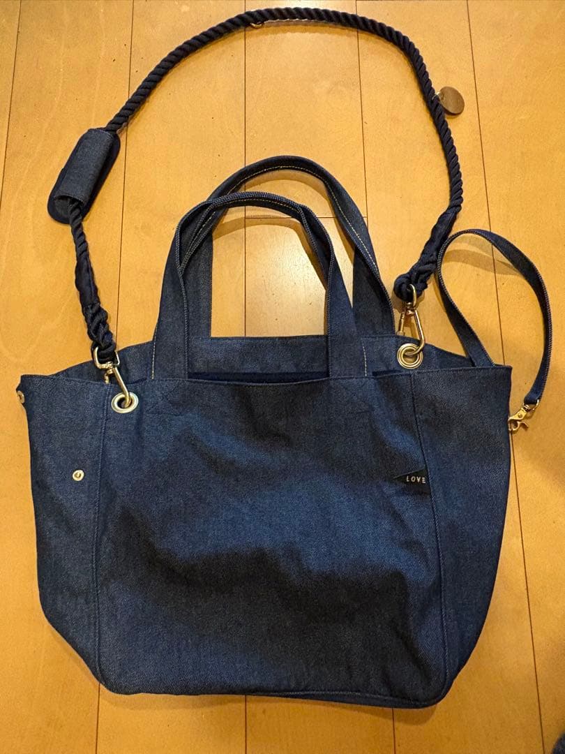 ペット用デニムキャリーバッグ ロープ付 ブランドFound My Animal