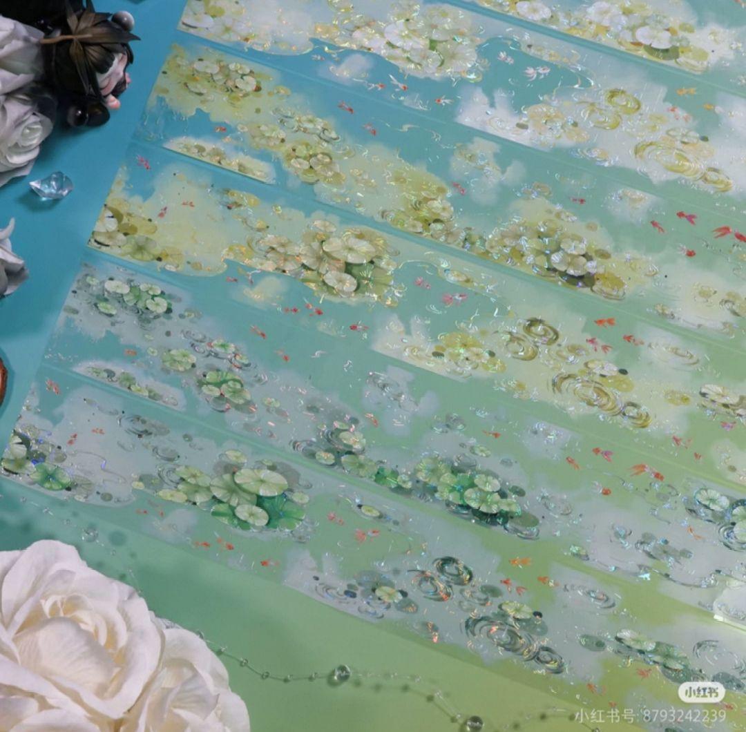 切売 1025★ 海外 マスキングテープ マステ PET 装飾 花 贝壳光