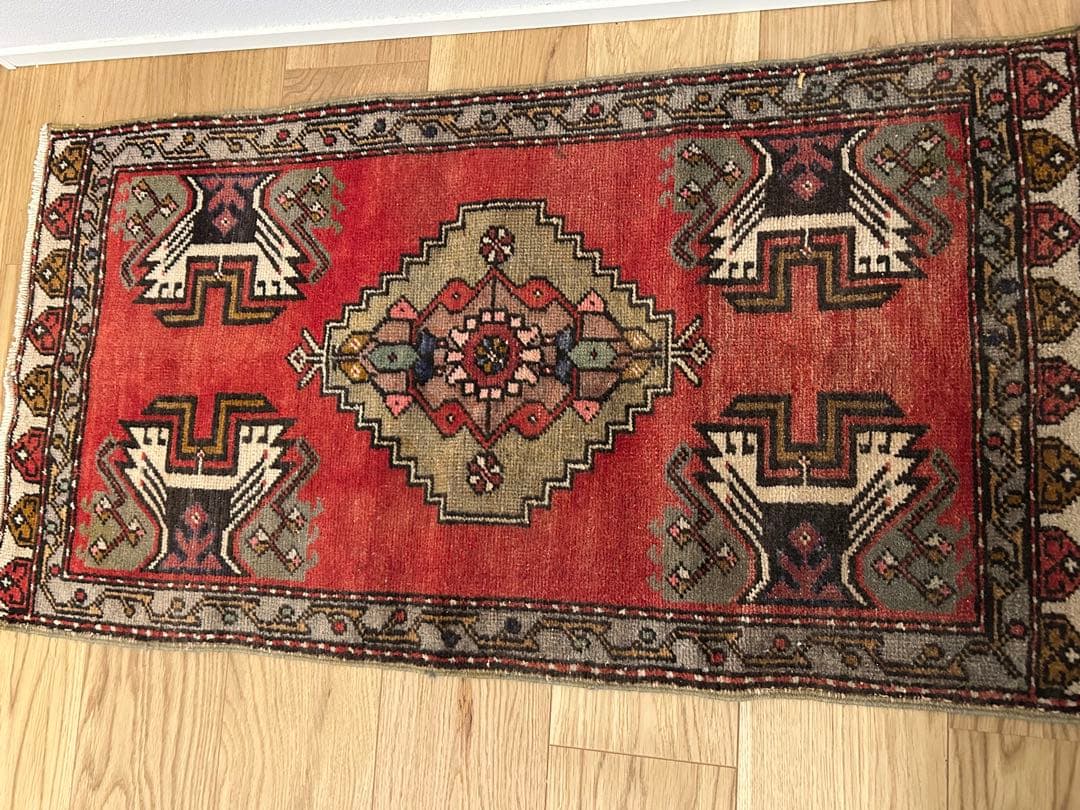 トライバルラグ・トルコヴィンテージラグ・ウール約51×99cm