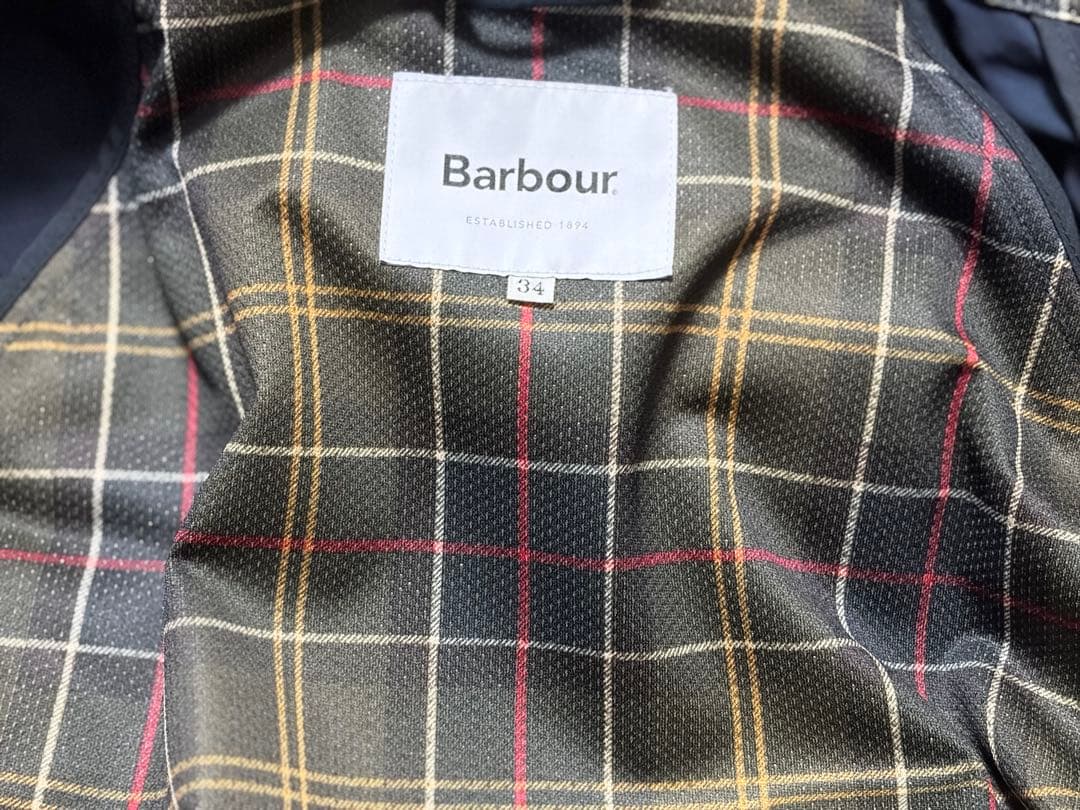 バブアーBarbourピーチスキンモッズコート ネイビーS-M34サイズ未使用品