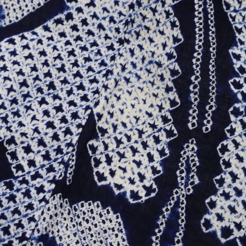 絞り浴衣＊夏着物＊菖蒲の花模様＊普段着として♪木綿着物◆5UA10