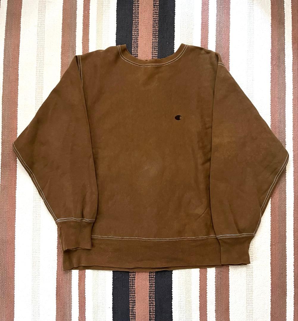 【希少】80s Champion リバースウィーブ トリコタグ 後染めブラウン