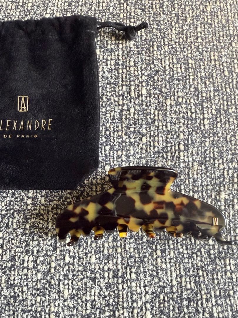 《美品》ALEXANDRE DE PARIS 鼈甲 ヘアクリップ L