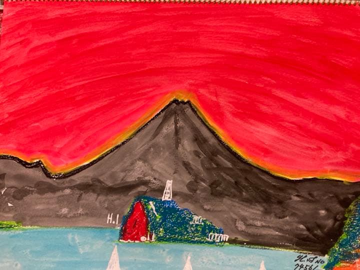 幻想絵画、空飛ぶ画家糸川裕志の富士山曼荼羅図の三十六点入り画帳