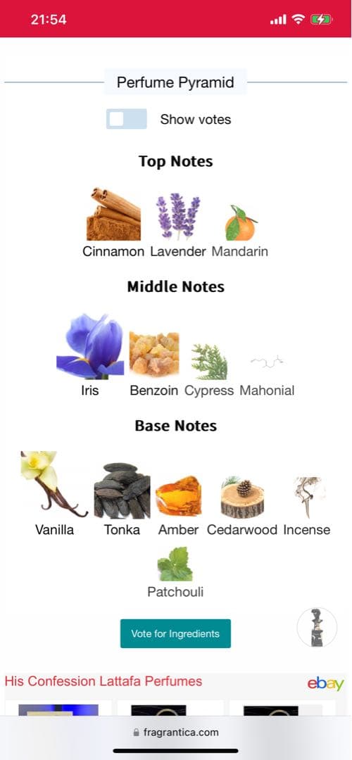 香水(男性用) Lattafa His Confession