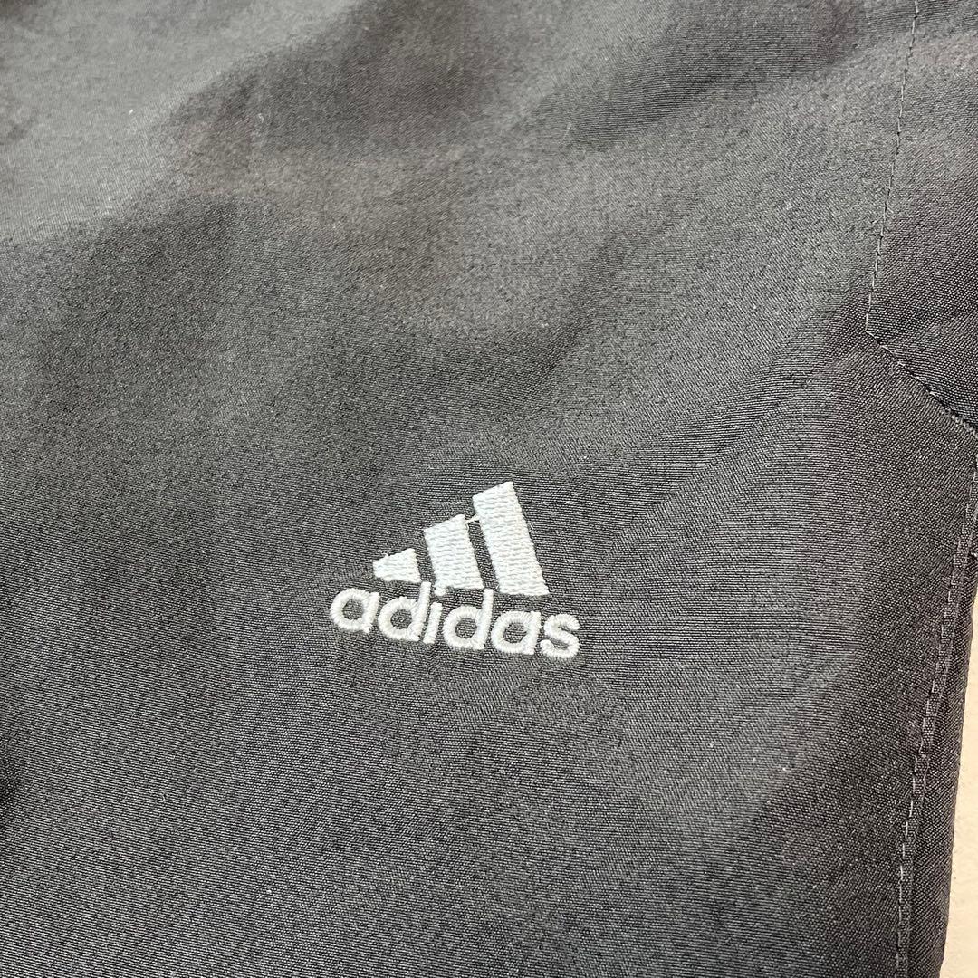00s adidas バギートラックパンツ 刺繍ロゴ ブラック 4XO