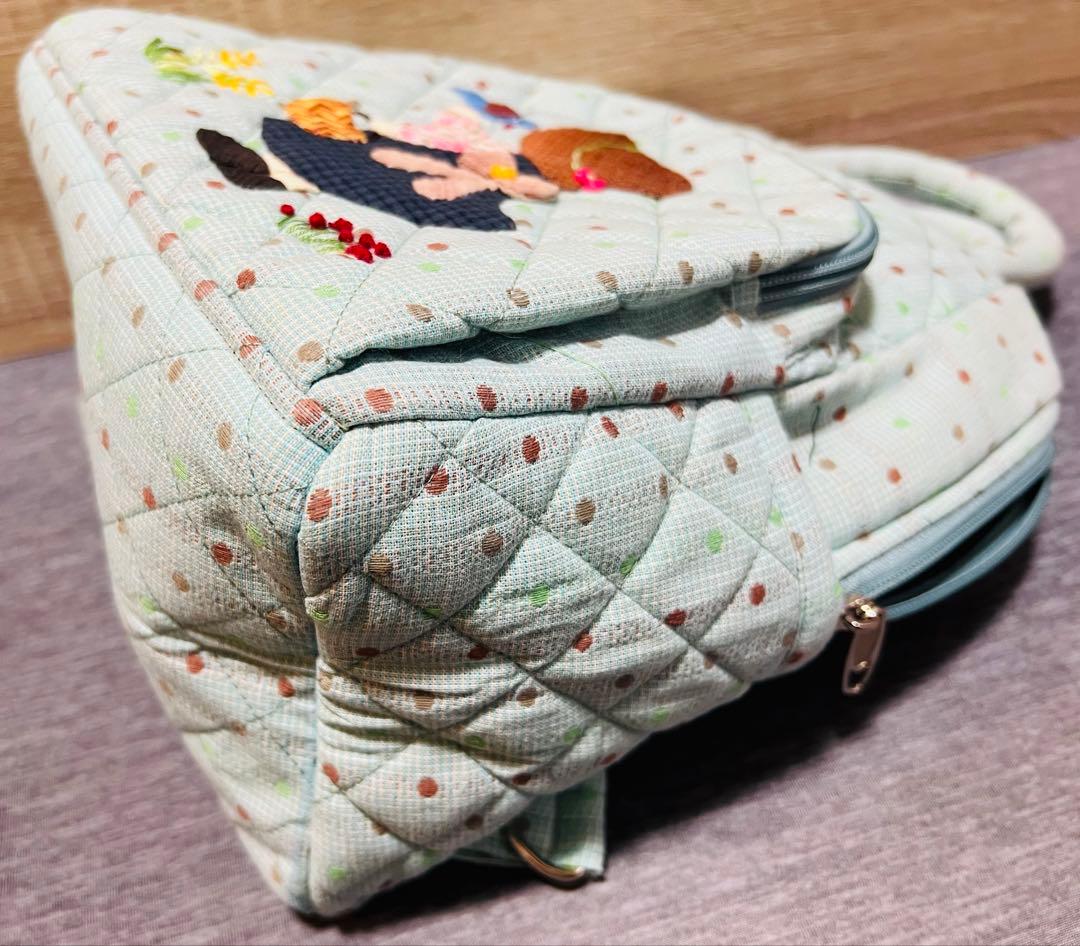★新作★スーちゃん＆ことり　リュック　ボディバッグ　ハンドメイド　水色系