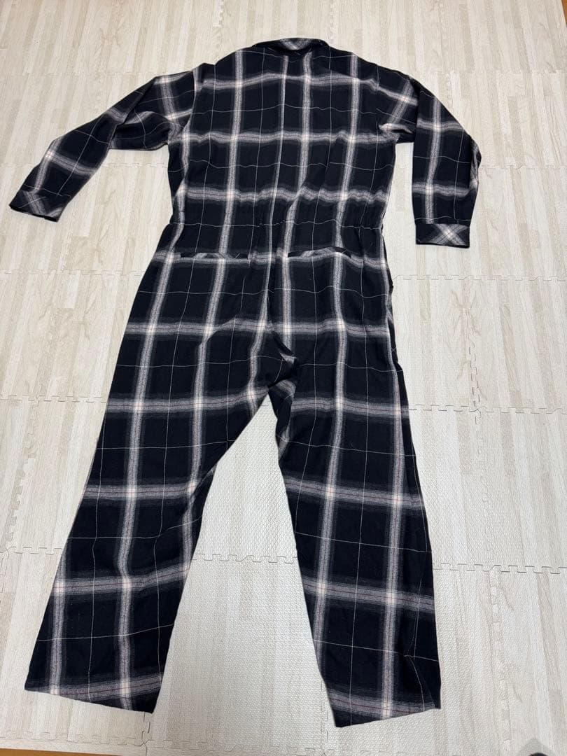 hideTVチェック柄オーバーオール・つなぎ