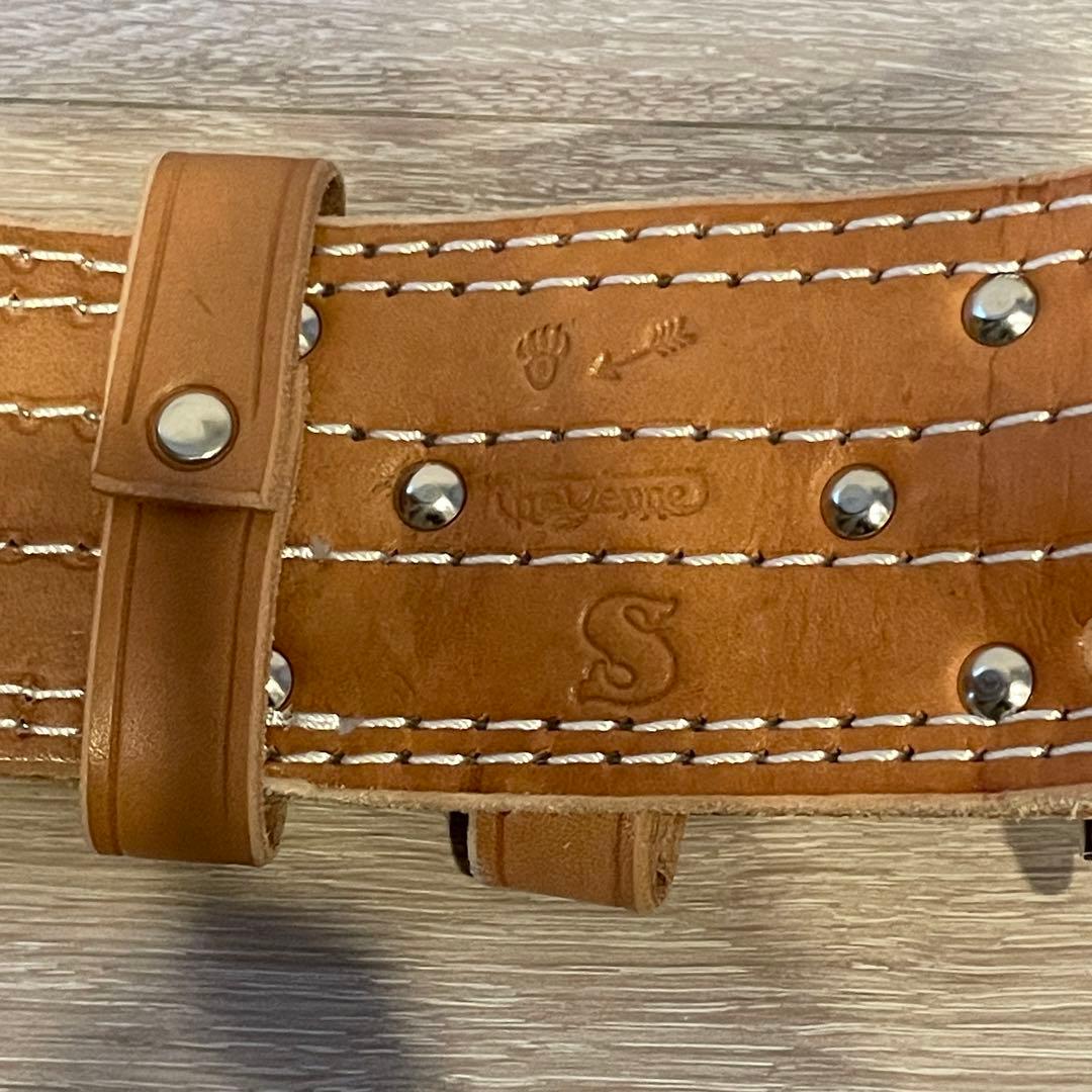 ほぼ新品 AMERICAN DREAM レザー パワーベルト Sサイズ
