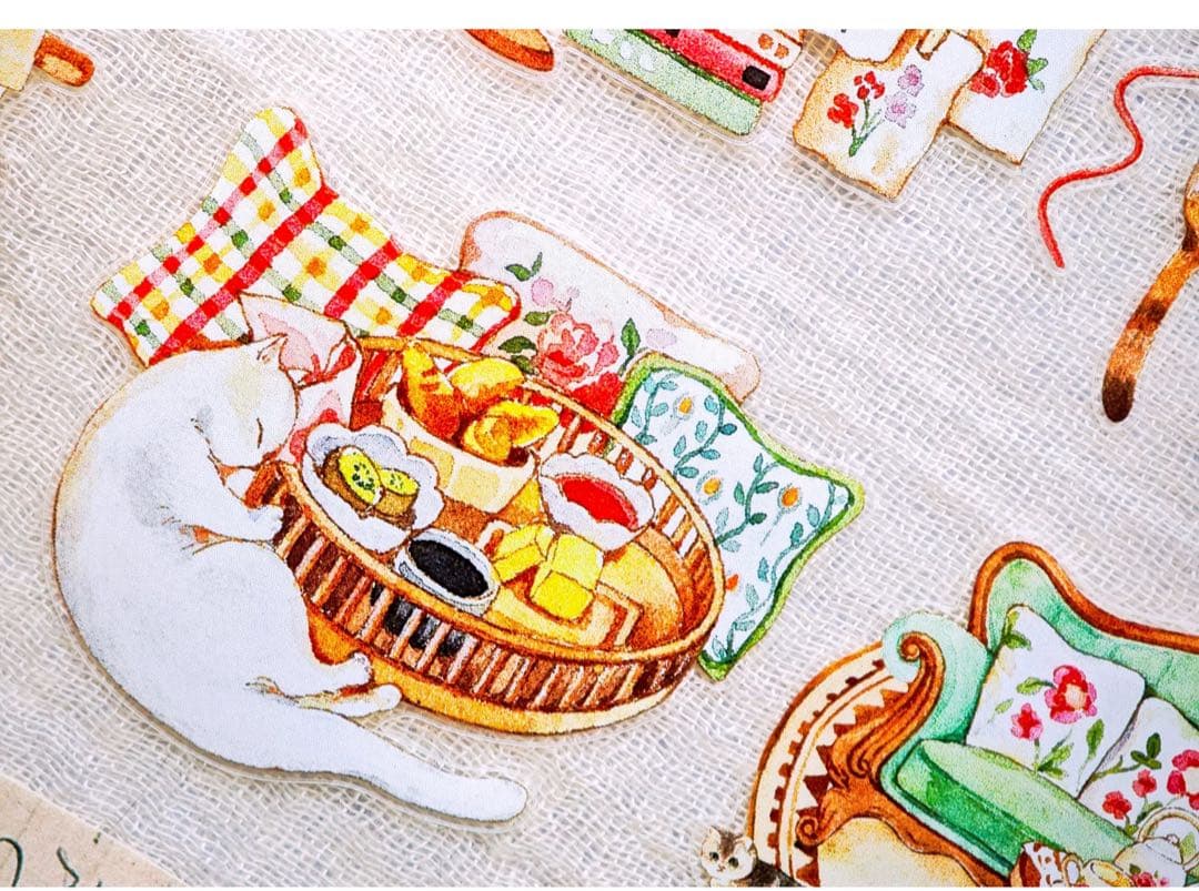 海外マスキングテープ巻売り ねこと部屋 装飾マスキングテープ