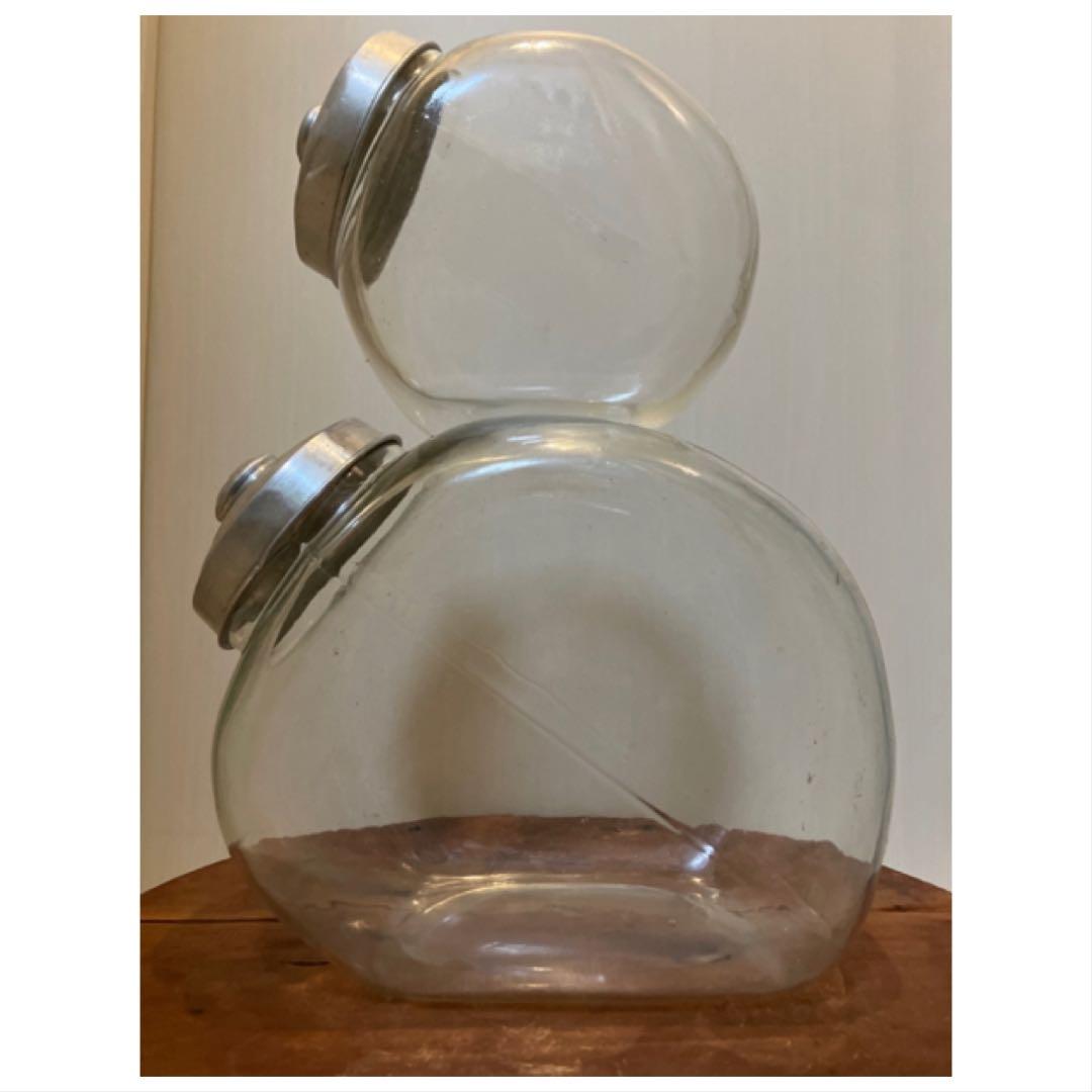 ◆◆専用◆◆親子ねこ瓶2個セット◇ガラス菓子瓶◇駄菓子瓶◇昭和レトロ◇古道具