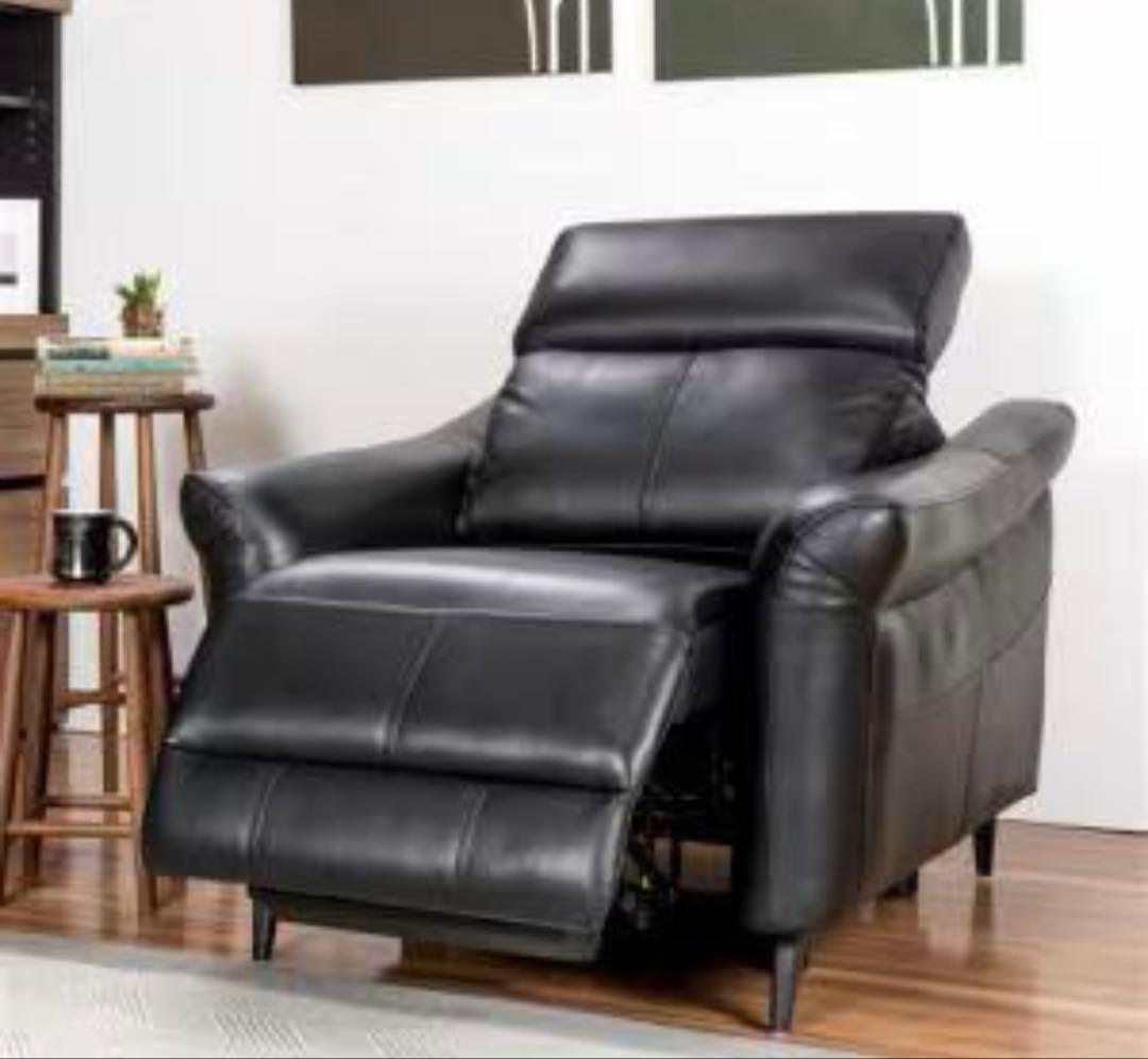 本革　1人掛け　電動リクライニング　ソファ　美品