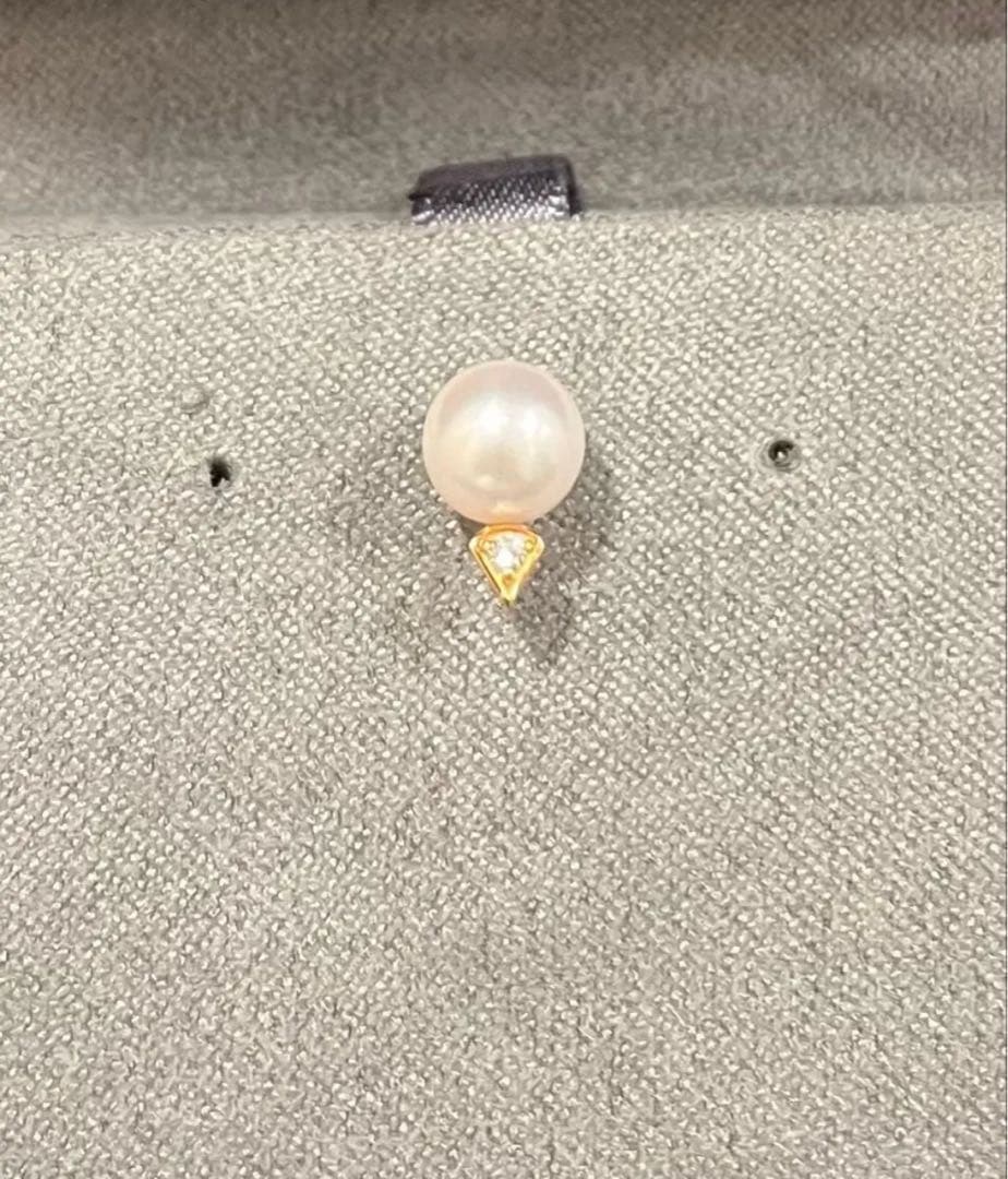 STAR JEWELRY 片耳用ピアス　あこやパール　ダイヤモンド　キャッチなし