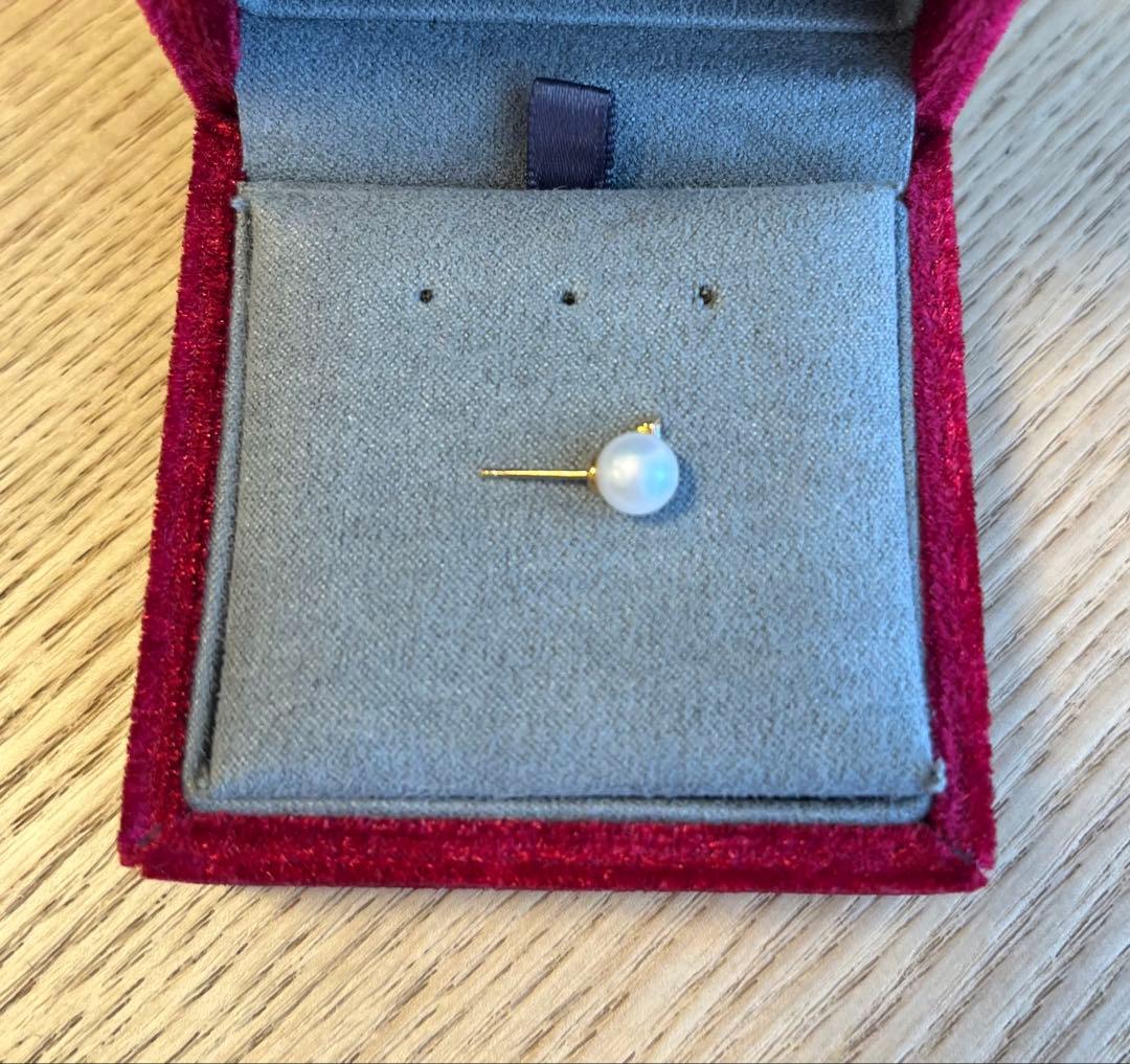 STAR JEWELRY 片耳用ピアス　あこやパール　ダイヤモンド　キャッチなし