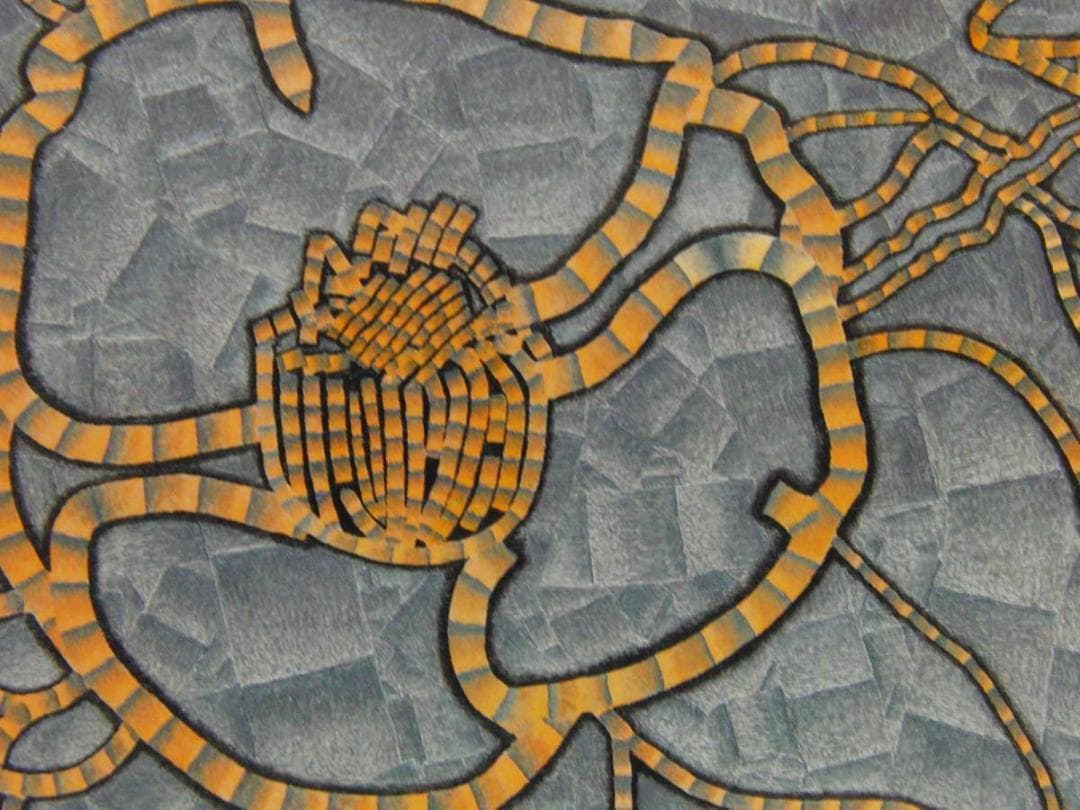 伊庭新太郎、【黒い椿】、希少な画集画、新品高級額・額装付、状態良好