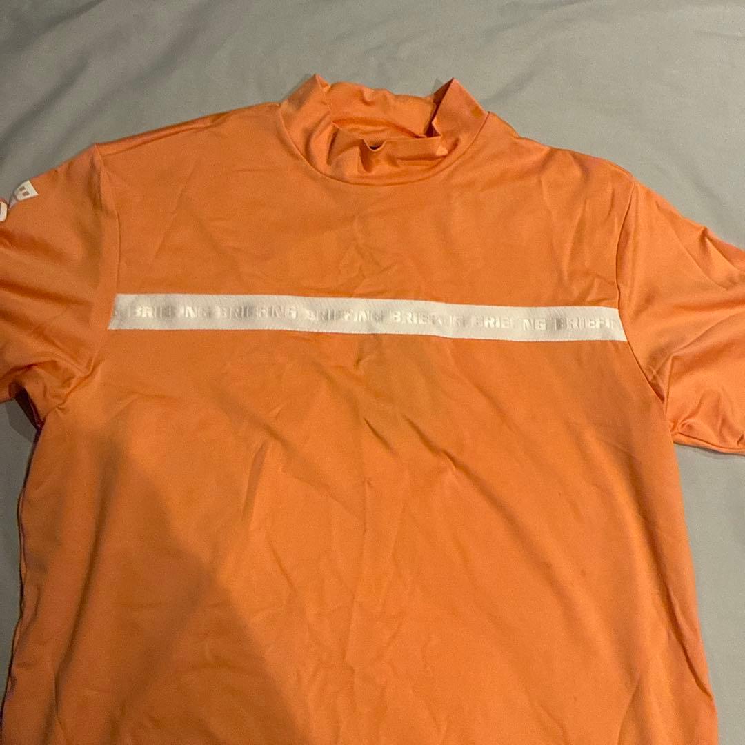 BRIEFING ハイネックオレンジシャツ M