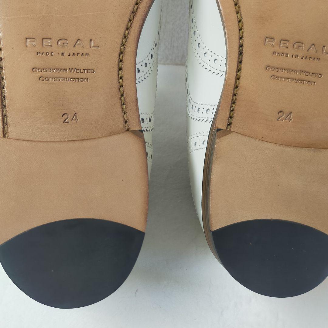 リーガル　ウィングチップ　ダブルモンクストラップ　メダリオン 24cm 未使用品