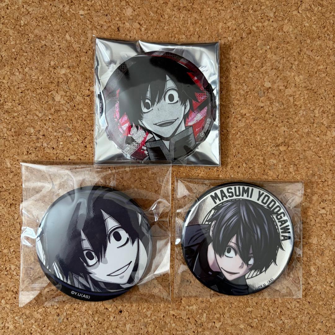 桃源暗鬼 淀川真澄 缶バッジ ファボテリア グリッター キャラウムカフェ