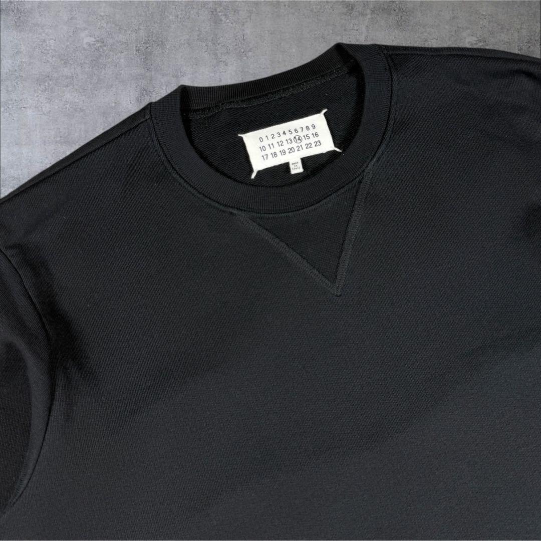 美品 Maison Margiela エルボーパッチスウェット 黒 マルジェラ