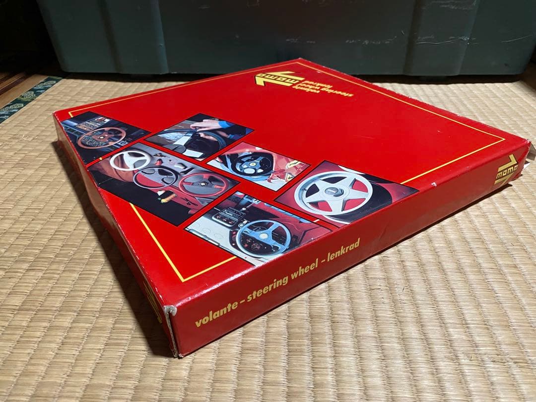 【希少】MOMO モモスポルト　レザー　ステアリング　350㎜ 当時物