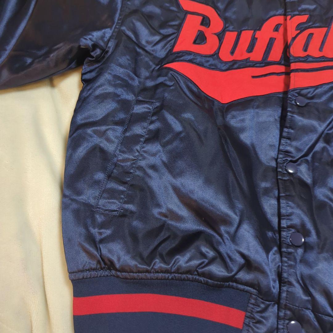 ！！mantle様！近鉄バファローズ フルスナップ ナイロン スタジャン 紺 赤