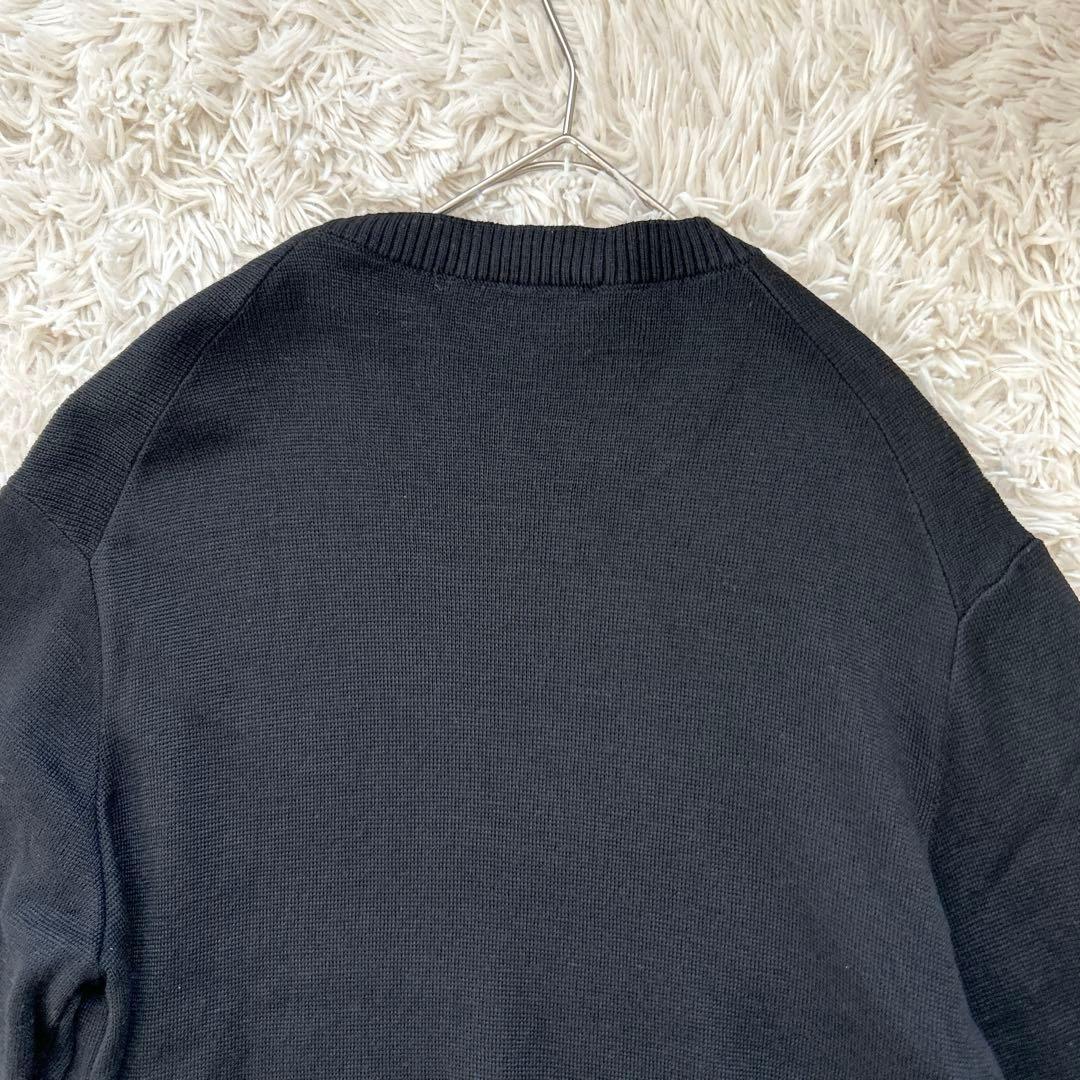 ami Paris アミパリス　ハートロゴ刺繍ウールニット　ブラック M