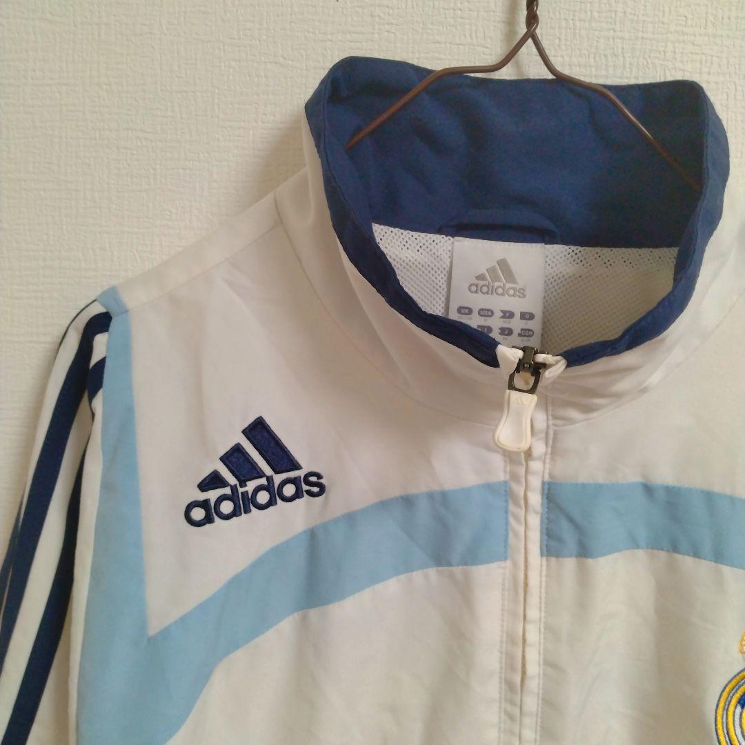 adidas　レアル・マドリードFC　00s　刺繍ロゴ　ウインドブレーカー　上下