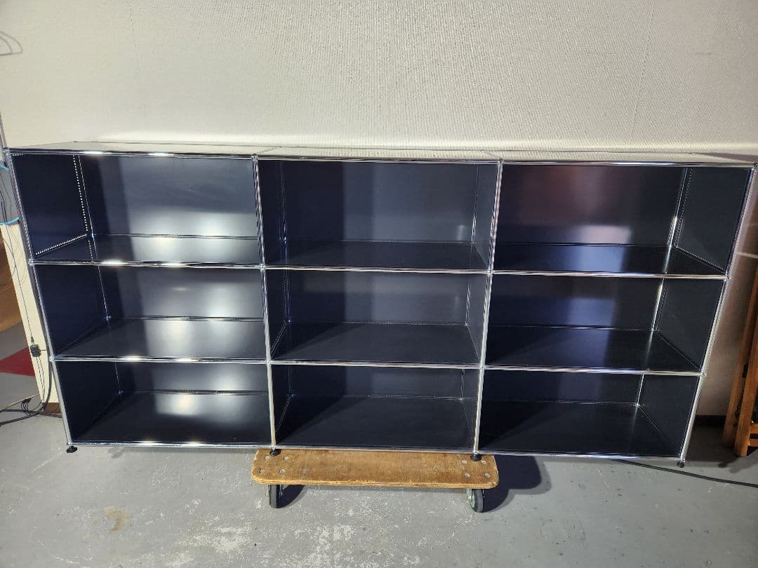 USMハラー★3列3段キャビネット★オープンラック、シェルフ★ブラック