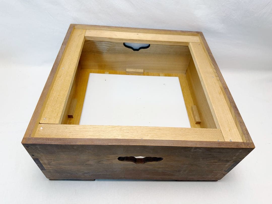 未使用 茶道具 桑 置炉 炉 置炉用炭型電熱器 釜師閑浄造 筒釜3点セット共箱