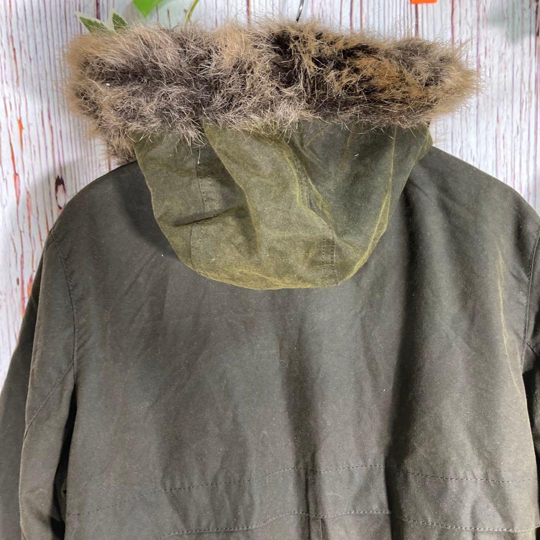 【希少】Barbour バブアー オイルドジャケット　モッズコート　茶　ロゴ