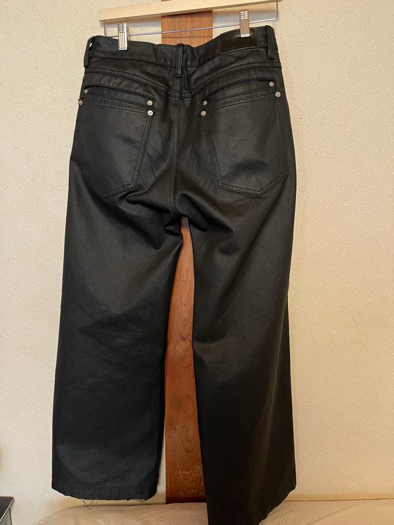 パンツ Asapmode Stacked Oil Coating Loose Fit