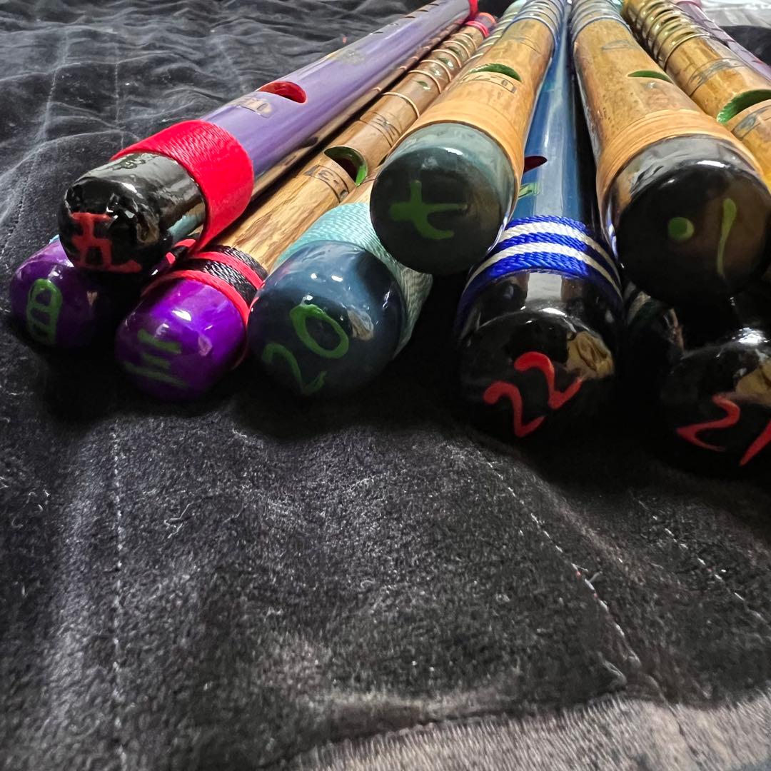 篠笛 天雅笛11本まとめ売り 笛師【武田天雅】 笛収納袋付