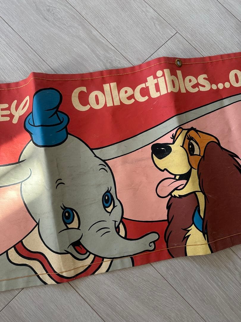 1985年ディズニー垂れ幕？ヴィンテージ アンティーク　バンビ　ダンボ　レア