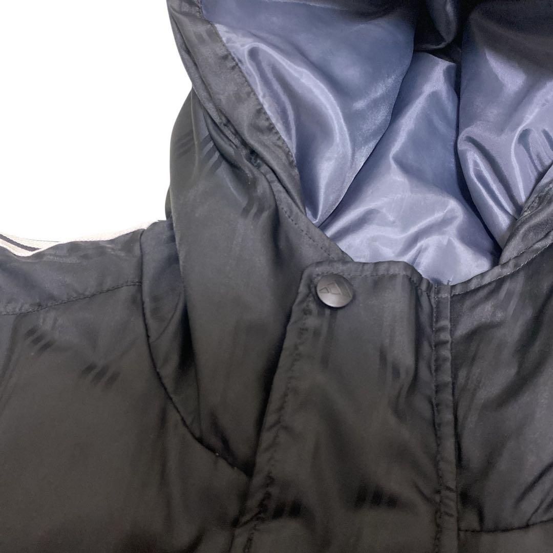 adidas アディダス M ロングダウンコート ベンチコート ブラック