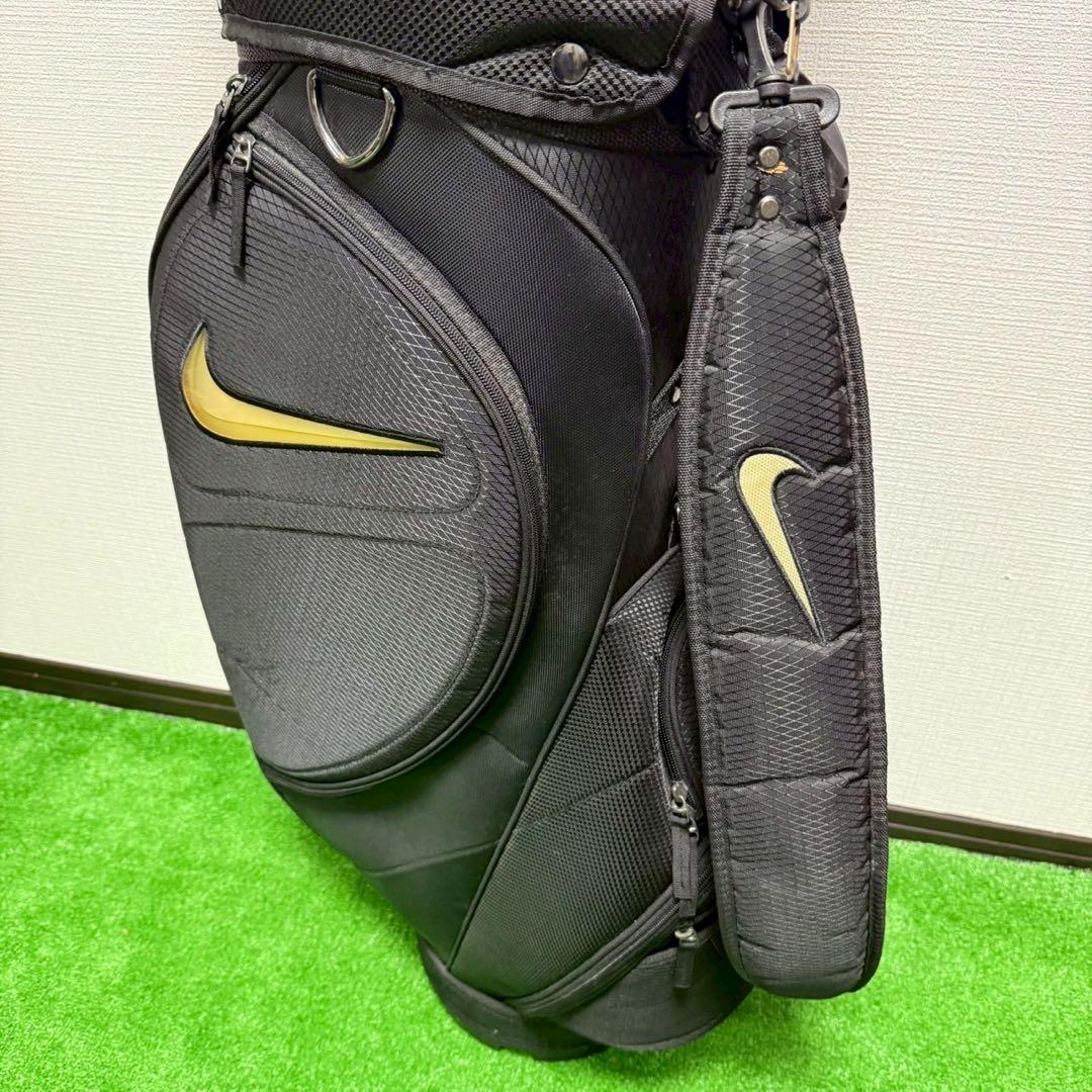 【希少・美品】NIKE ナイキ キャディバッグ ゴールドロゴ フード付