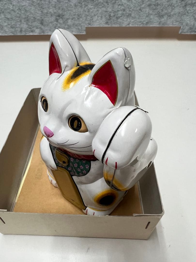 ビリケン商会　ブリキ製 ゼンマイ 招き猫　昭和レトロ