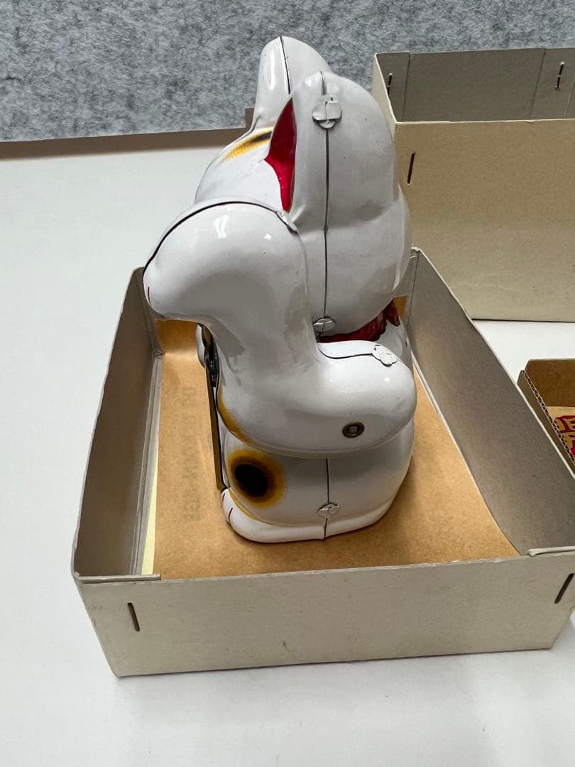 ビリケン商会　ブリキ製 ゼンマイ 招き猫　昭和レトロ